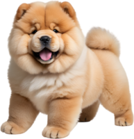 Adorable fluffy Chow Chow puppy clipart. AI-generated. png