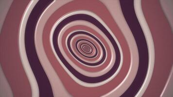 Colorful retro 1970s warped circles pattern background with gently moving trippy circles in warm vintage color tones. This simple motion background animation is full HD and a seamless loop. video