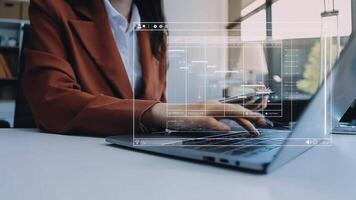 Project manager working with Gantt chart schedule to plan tasks and deliverables. Scheduling activities with a planning software, Corporate strategy for finance, operations, sales, marketing. video