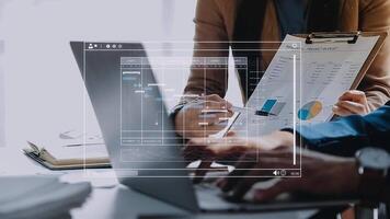 Project manager working with Gantt chart schedule to plan tasks and deliverables. Scheduling activities with a planning software, Corporate strategy for finance, operations, sales, marketing. video
