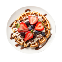 waffles with berries and chocolate png