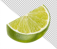 Lime citrus slice isolated on white background psd