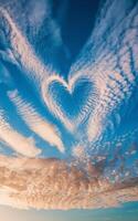 heart in the clouds with the words love in the sky photo