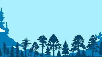 Dark silhouettes of old tall trees in the morning pass by quickly as seen from driving a car. silhouette forest with 4k resolution video
