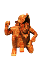 Mixtec style polychrome with elaborate painted white on red designs from El Chanal, Colima, Mexico is a spouted vessel in the form of a crouching, masked figure of a shaman impersonating a rain god. png