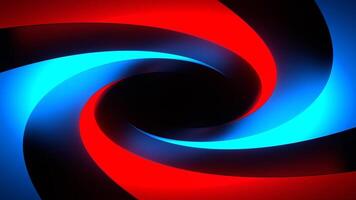 Red and Blue Neon Lines Move on Spiral Background VJ Loop in 4K video