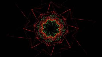 Red and Green Glossy Movable Spiral Grid Background VJ Loop in 4K video