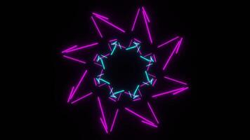Cyan and Pink Neon Movable Grid Lines Background VJ Loop in 4K video