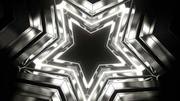 Orange and White Star Strob Tunnel Background VJ Loop in 4K video