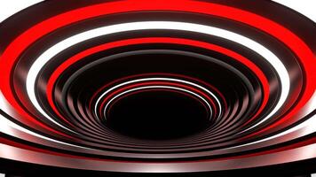 Red and White Neon Reverse Ellipse Tunnel Background VJ Loop in 4K video