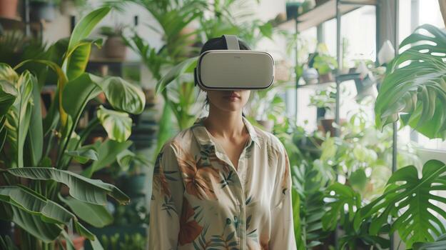 Modern virtual reality tech, VR headset glasses for innovative entertainment and digital experiences photo