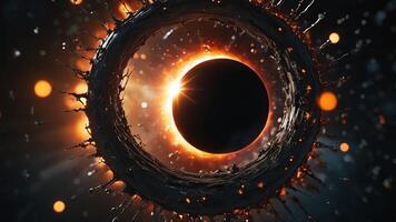 fantasy black hole in space photo