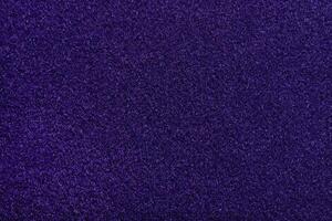 Indigo Fleecy Material Texture. Dark Violet Detailed Fibers Fluffy Surface Background. photo