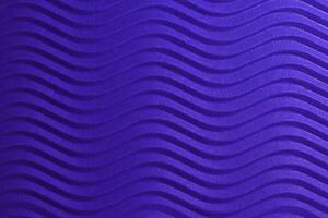 Blue Paper Horizontal Waves Texture. Embossed Waves on Detailed Paper Background. Corrugated Wavy Cardboard Backdrop. photo