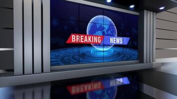 Virtual News Studio Set Green Screen Background Loop video