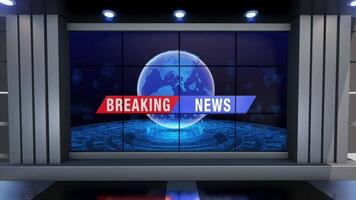 Virtual News Studio Set Green Screen Background Loop video