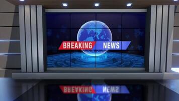 Virtual News Studio Set Green Screen Background Loop video