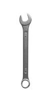 Isolated wrench and spanner set on white background, top view. Mechanic tools for auto repair, photo
