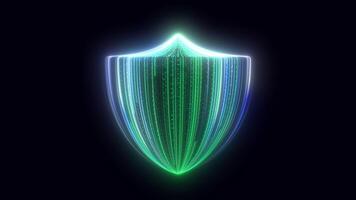 Security Shield Motion Speed Lines On Black Background video