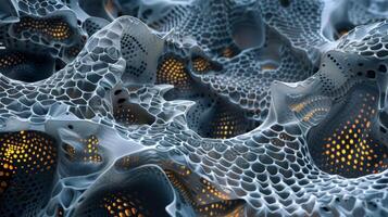 A scanning electron microscope image reveals the intricacies of a nanostructured composite material designed for energy storage. The matrix of nanosized particles each wit photo