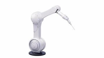 Loop animation of Mechanical arm with alpha channel, 3d rendering. video