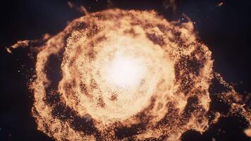 Fantastic dense flowing particles background, 3d rendering. video