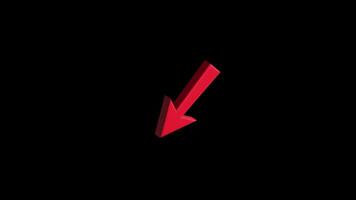 Swipe down arrows motion graphics animation Alpha channel. 4K resolution. video