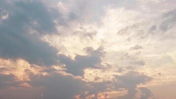 White clouds blue sky. Cloudy weather timelapse. Beauty of color and light in summer. Abstract nature background fluffy, puffy cloudscape in air. High relaxing sunny cumulus in 3D render video