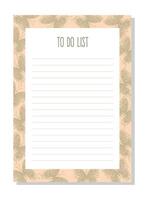 Planner, to do list with hand drawn butterfly in zentangle style and pastel colors. vector