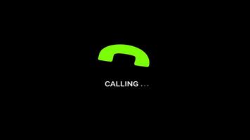 Incoming call ring icon background. Phone ring sign transparent Animation. 4K Resolution video