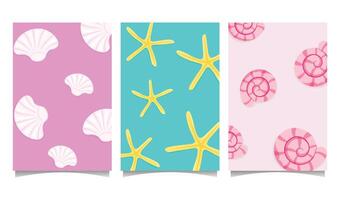 Summer background, post,posters, elements, summer background vector