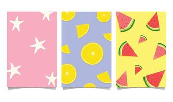 Summer background, post,posters, elements, summer background vector