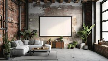 Interior room background with white wall design. Modern frame, blank floor, home decorative empty photo