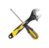 Repair tools set. Wrench, screwdriver, spanner, maintenance kit for mechanics. Isolated utility photo