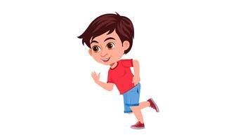 Boy Running Animation, character animation of a boy run cycle video