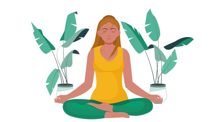 Woman doing Pranayama, yoga poses for energy and immunity 46819763 Stock  Video at Vecteezy