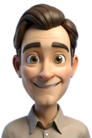 3d cartoon style of Depict a person with a raised eyebrow, half-smile, and an amused expression, capturing sarcasm. isolated on background png