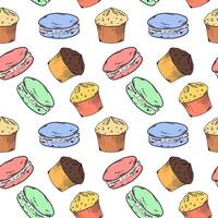 Line beige donuts pattern seamless, fextile, fabric, wrapping paper, wallpaper, cafe vector