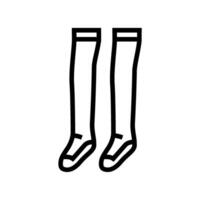 knee high socks japanese school line icon illustration vector