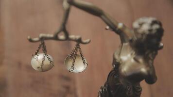 Judge gavel with Justice lawyers having team meeting at law firm background. Concepts of Law and Legal services. video