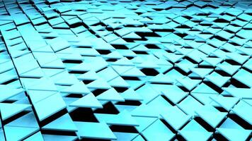 Background of triangles, abstract background, seamless loop. Design. Transforming surface of blue tiles. video