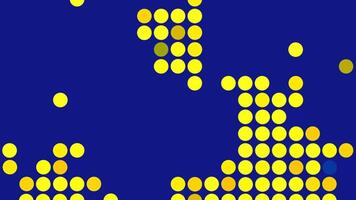 Dark background.Design.Pink and yellow balls in abstraction running and flashing on the footage. video