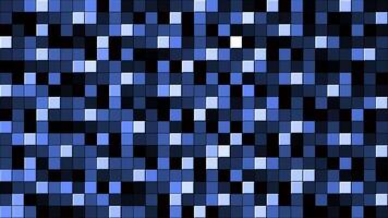 Background of moving colored squares. Motion. Moving background with stream of colorful squares. Pixel squares move in retro style flow video