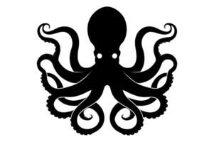 octopus silhouette design vector