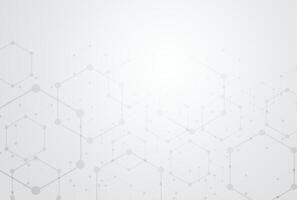 Abstract molecular hexagon, geometric texture background, scientific technology, network concept vector