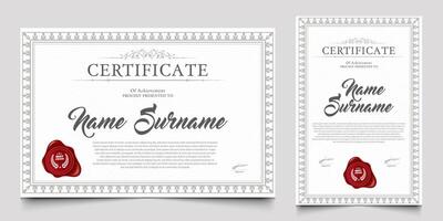 Certificate design with a vintage or retro theme. cherished element of companies, schools, events. vector