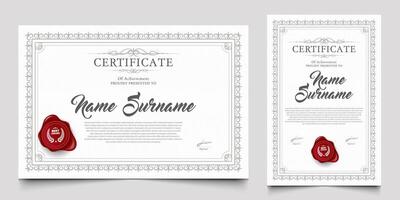 Certificate design with a vintage or retro theme. cherished element of companies, schools, events. vector
