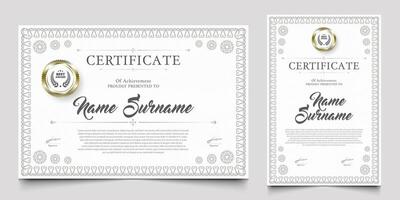 Certificate design with a vintage or retro theme. cherished element of companies, schools, events. vector