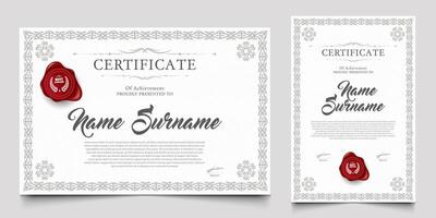 Certificate design with a vintage or retro theme. cherished element of companies, schools, events. vector