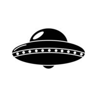 alien spaceship in the space icon vector